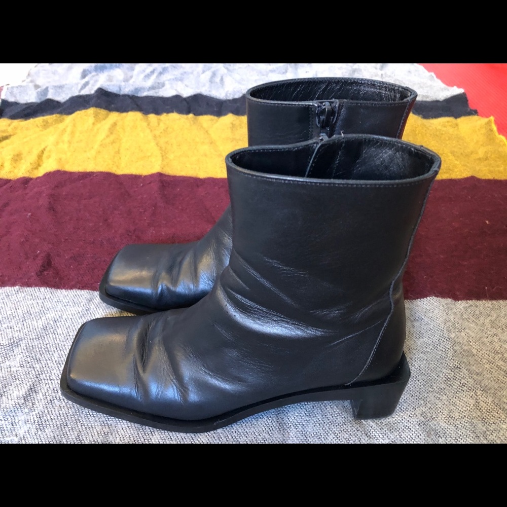 Zara square toe booties
